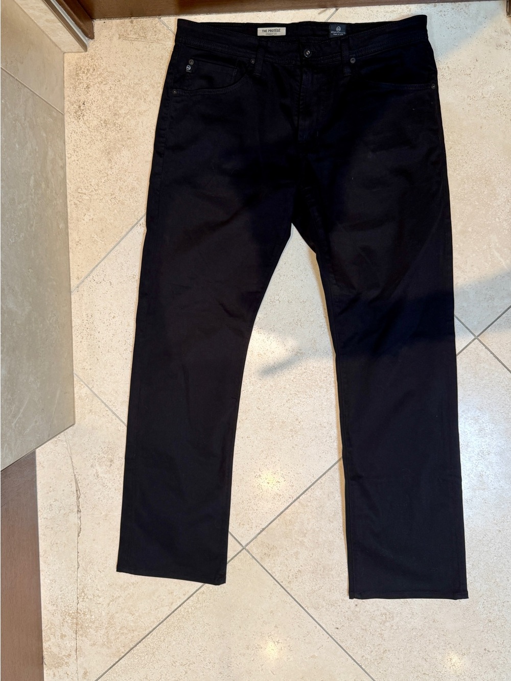 MEN’S AG Adriano Goldschmied Men’s Black Protégé Straight Leg Black Jeans 34x34